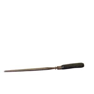 Antique Lee's 13" Stag Antler Handle W/Sterling Honing Rod